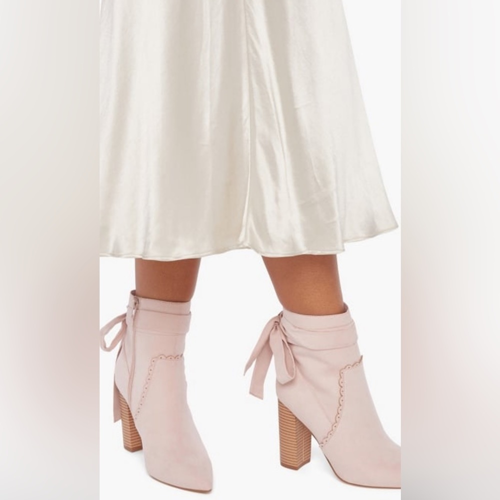 Wrap Block Heeled Bootie - image 5